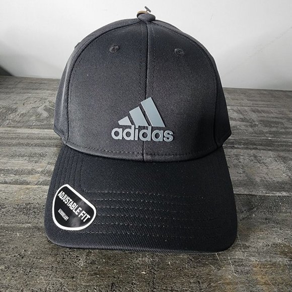Adidas Men's Decision II Black Onix Grey Aeroready Adjustable Fit Hat 90288 - Picture 1 of 8
